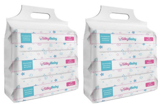Unicare Silky Baby Kids Wipes Premium Quality with Perfume 2x 360 wipes 544g with 3 Packets
