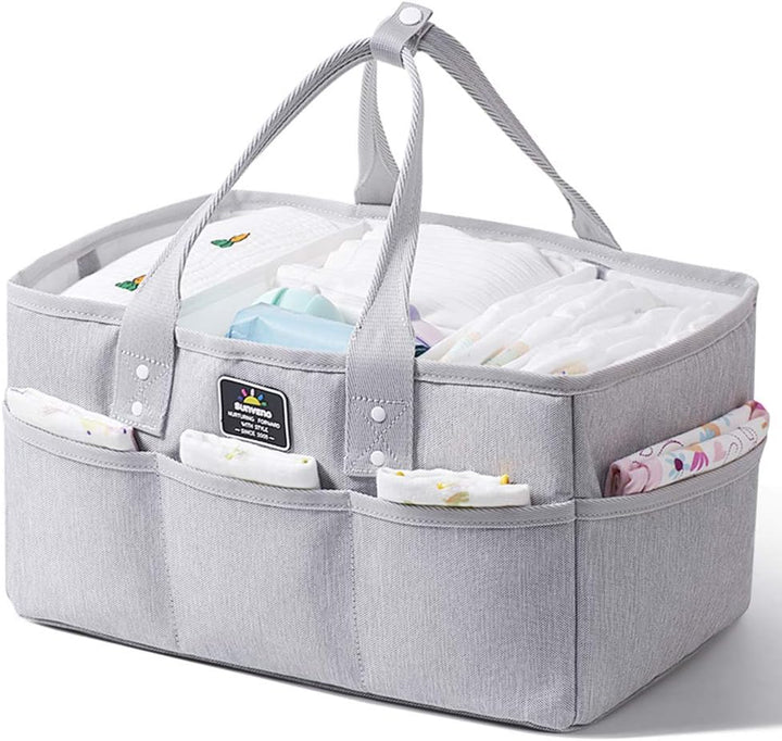 Sunveno Diaper Caddy With Blue Disposable Changing Mats - 50 Pieces - Grey - Zrafh.com - Your Destination for Baby & Mother Needs in Saudi Arabia