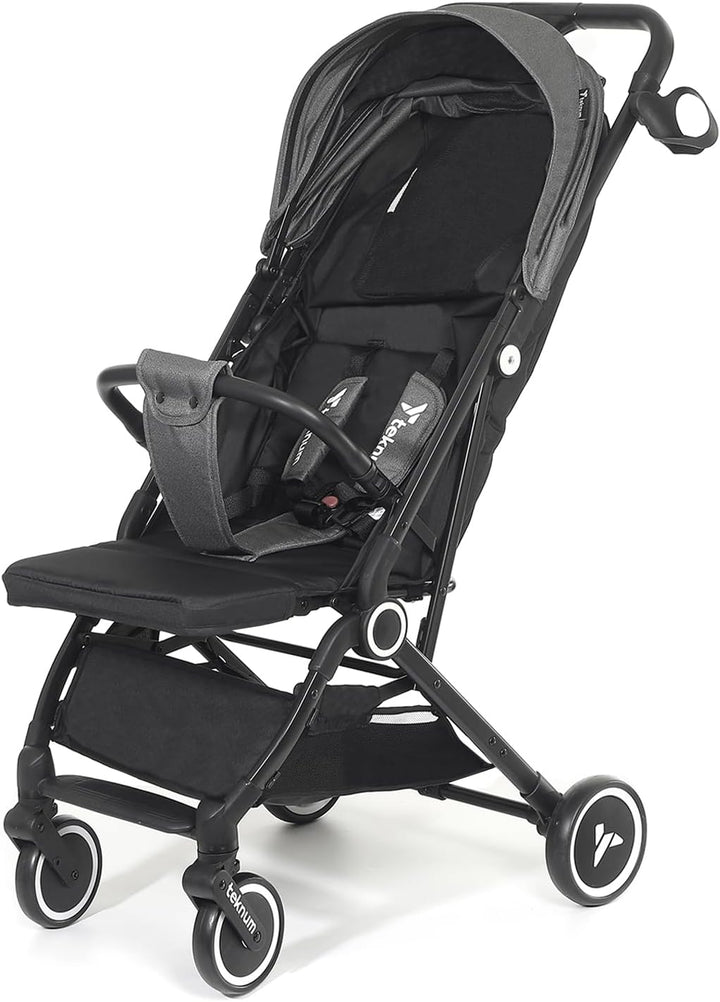 Teknum Travel Cabin Stroller | Single Hand one-sec fold | Cabin Approved | Extra Wide Canopy | Wide Seat Base | Light Weight | Compact | Coffee Cup Holder | 0-4 Years | 5-point safety - Zrafh.com - Your Destination for Baby & Mother Needs in Saudi Arabia