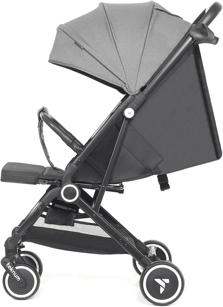 Teknum Travel Cabin Stroller | Single Hand one-sec fold | Cabin Approved | Extra Wide Canopy | Wide Seat Base | Light Weight | Compact | Coffee Cup Holder | 0-4 Years | 5-point safety - Zrafh.com - Your Destination for Baby & Mother Needs in Saudi Arabia