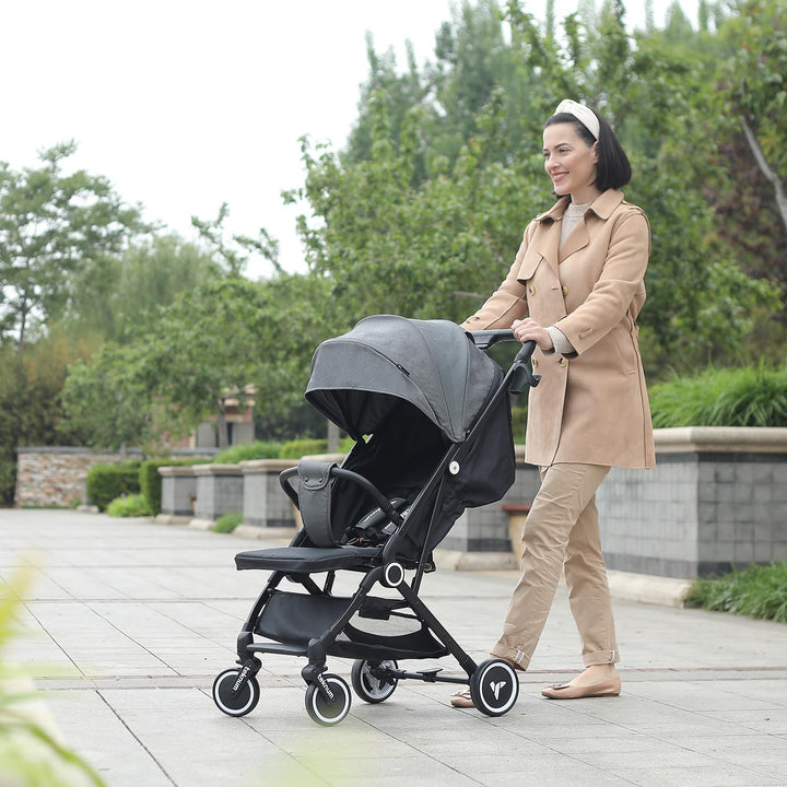 Teknum Travel Cabin Stroller | Single Hand one-sec fold | Cabin Approved | Extra Wide Canopy | Wide Seat Base | Light Weight | Compact | Coffee Cup Holder | 0-4 Years | 5-point safety - Zrafh.com - Your Destination for Baby & Mother Needs in Saudi Arabia