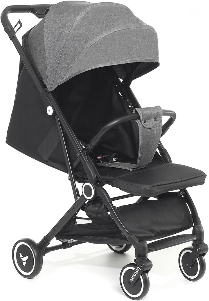 Teknum Travel Cabin Stroller | Single Hand one-sec fold | Cabin Approved | Extra Wide Canopy | Wide Seat Base | Light Weight | Compact | Coffee Cup Holder | 0-4 Years | 5-point safety - Zrafh.com - Your Destination for Baby & Mother Needs in Saudi Arabia