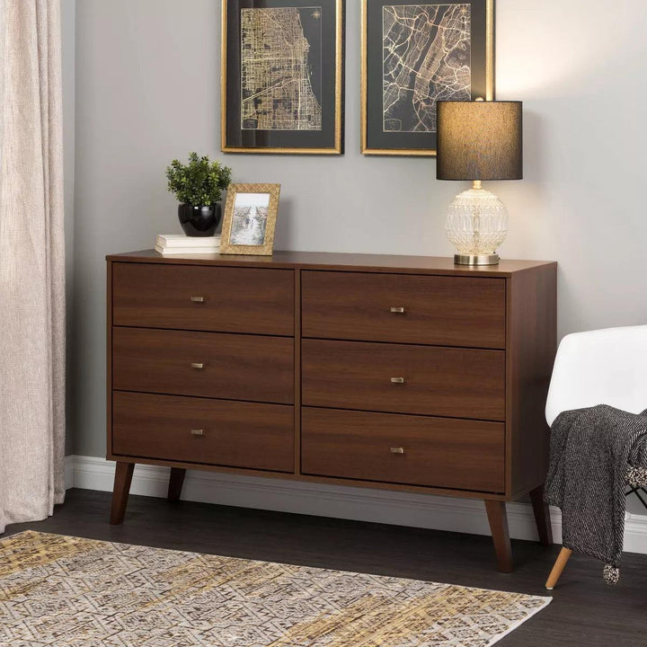 Alhome Brown Unit Drawers Elegant and Functional Storage Unit in Compressed Wood - Zrafh.com - Your Destination for Baby & Mother Needs in Saudi Arabia