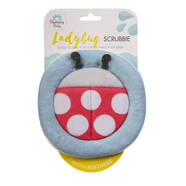 Blooming Bath Washcloth Scrubbie - Ultrasoft Newborn and Baby Washcloth - 7 in - Ladybug - ZRAFH