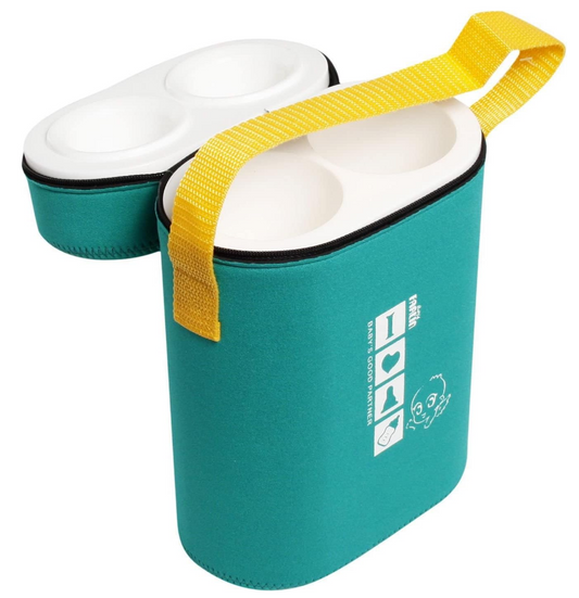 Farlin Insulated Double Bottle Holder - Green - Zrafh.com - Your Destination for Baby & Mother Needs in Saudi Arabia