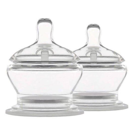 Pop Yum Transparent Freeding Nipples Slow Flow - 0-3 Months - 2 Pieces - ZRAFH