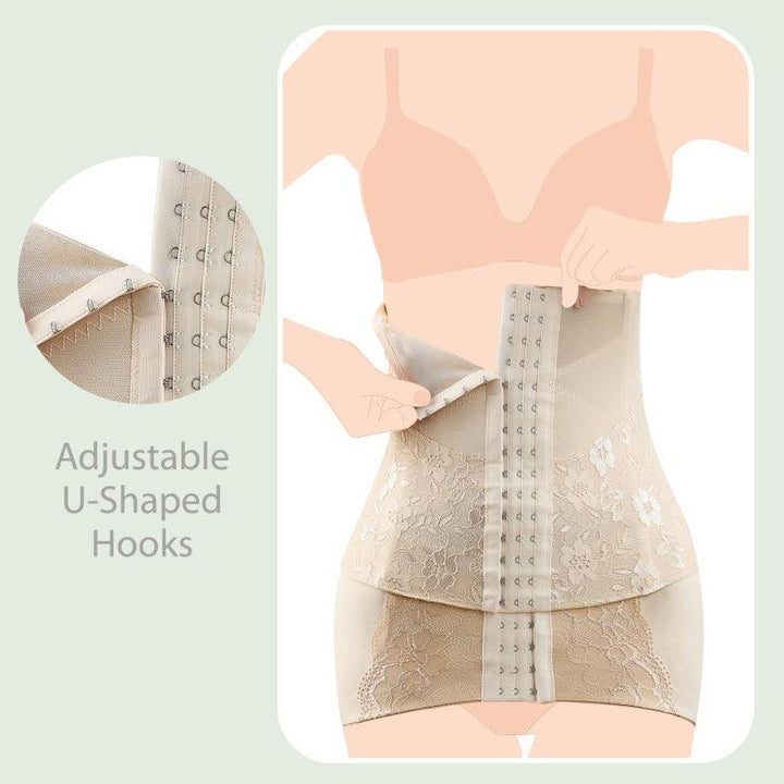 Sunveno Body Shaping Belt Set - 2 in 1 - Beige - Zrafh.com - Your Destination for Baby & Mother Needs in Saudi Arabia