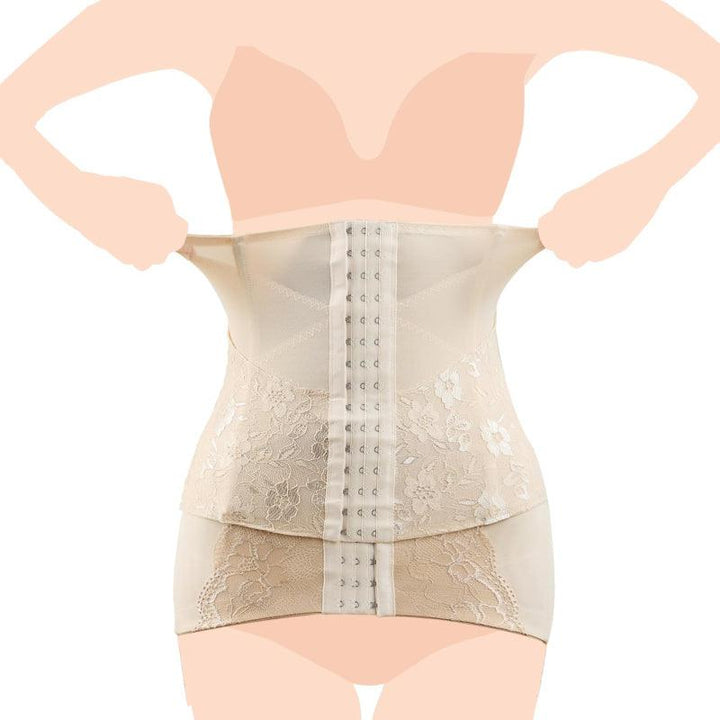 Sunveno Body Shaping Belt Set - 2 in 1 - Beige - Zrafh.com - Your Destination for Baby & Mother Needs in Saudi Arabia