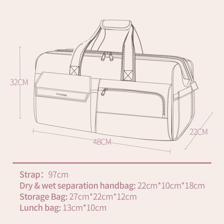Sunveno 3in1 Travel Bag - Green - Zrafh.com - Your Destination for Baby & Mother Needs in Saudi Arabia