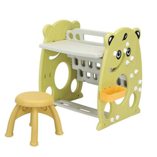 Dreeba 3in1 Children Multifunctional Bookshelf, Drawing Board and Study Table with Chair - Zrafh.com - Your Destination for Baby & Mother Needs in Saudi Arabia