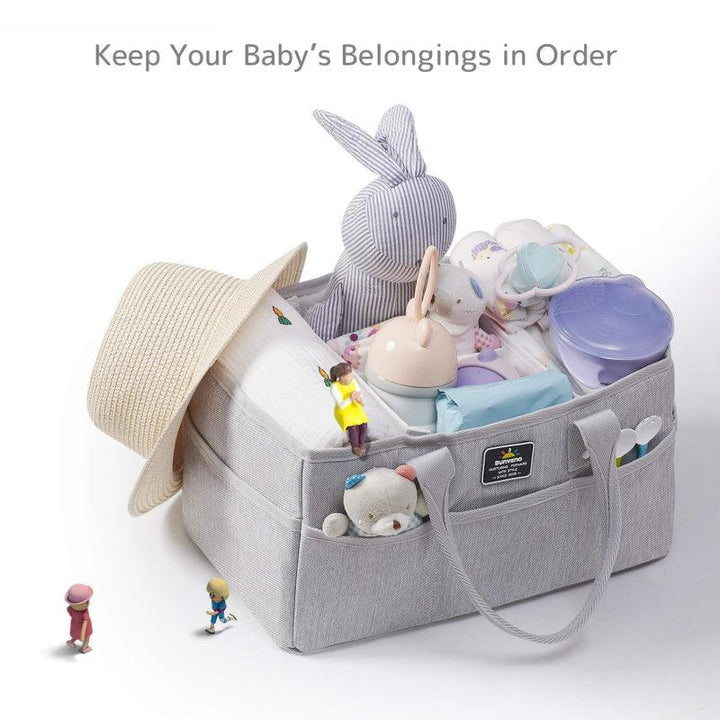Sunveno Diaper Caddy With Blue Disposable Changing Mats - 50 Pieces - Grey - Zrafh.com - Your Destination for Baby & Mother Needs in Saudi Arabia