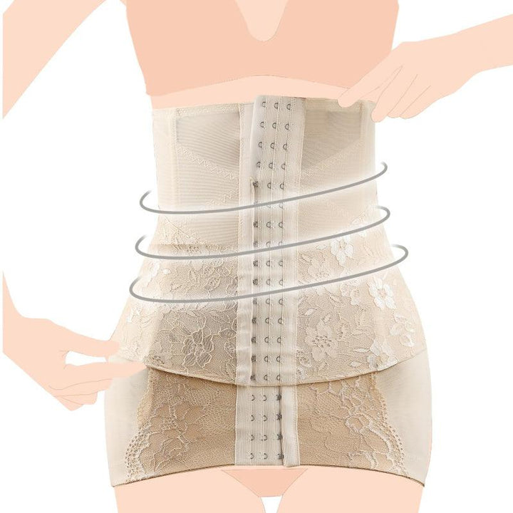 Sunveno Body Shaping Belt Set - 2 in 1 - Beige - Zrafh.com - Your Destination for Baby & Mother Needs in Saudi Arabia