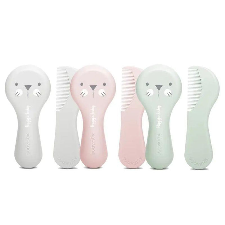 Suavinex Hygge Premium Baby Brush & Comb Set - Pink - ZRAFH